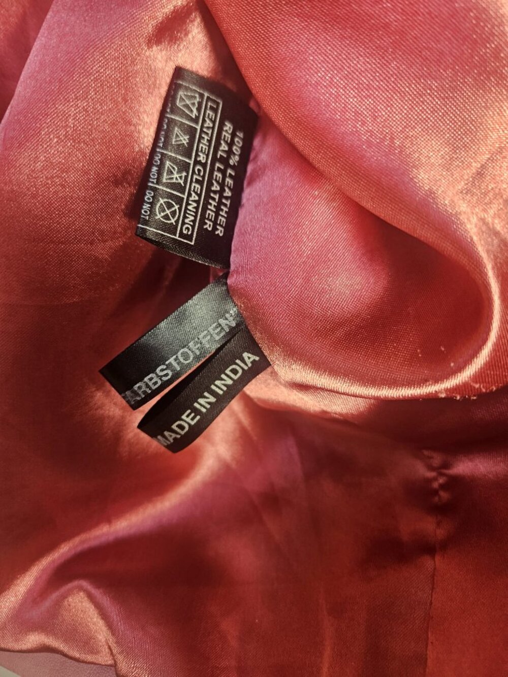 Marc A Dolci Pink Leather Jacket - Large - Picture 5 of 10